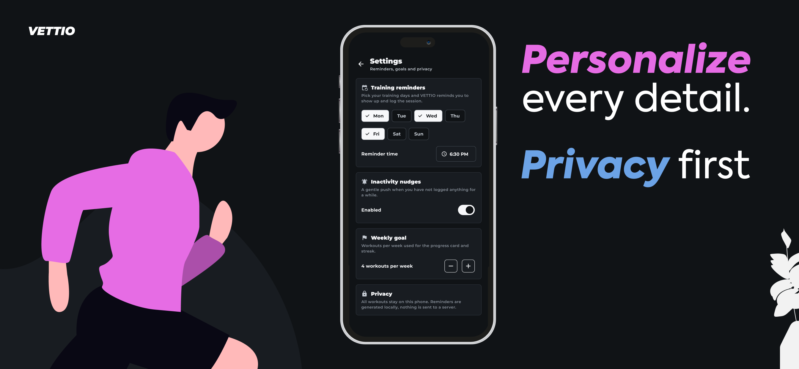 VETTIO — Personalize every detail — privacy first
